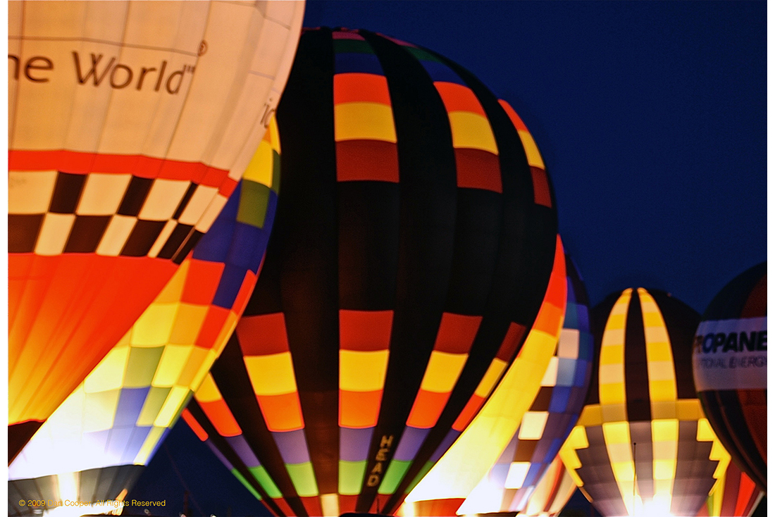 Hot Air Balloons at Night